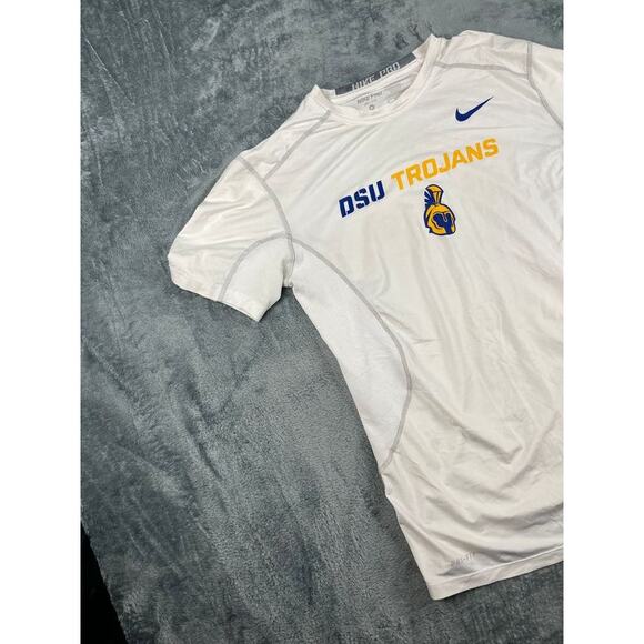 Nike Men’s Medium White DSU Trojans Dri-FIT Short Sleeve Top Good - Picture 3 of 9